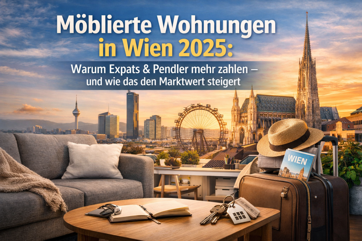 Möblierte Wohnungen in Wien 2026: Warum Expats & Pendler mehr zahlen – und wie das den Marktwert steigert